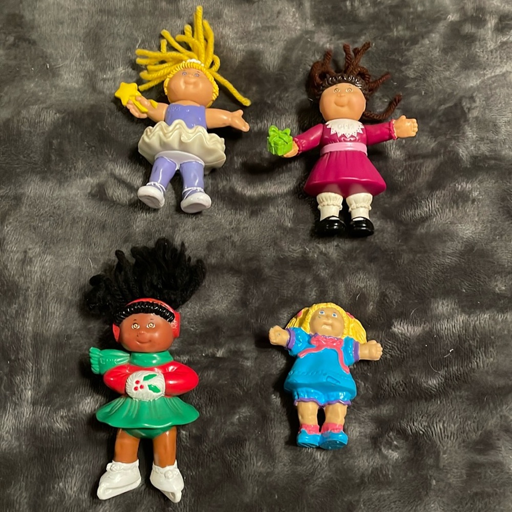 Vintage Cabbage Patch Kids Plastic Dolls 1992 Set of 4 McDonalds Happy Meal
